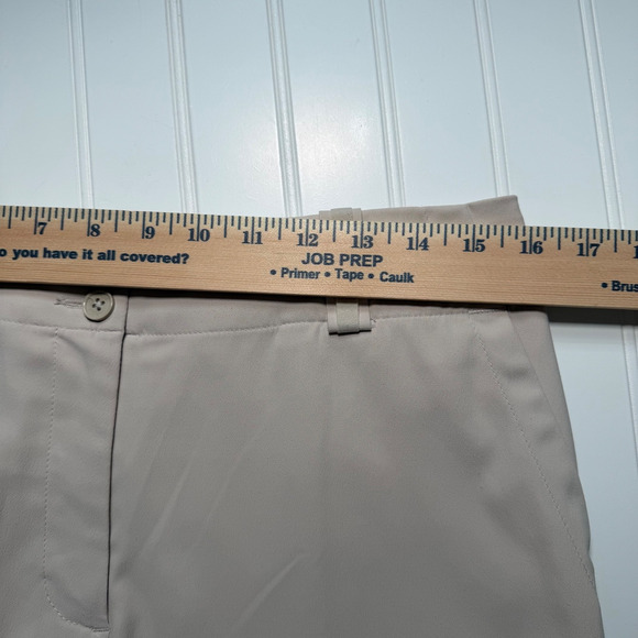 Nike Golf Women’s 8 Khaki Cropped Pants Dri-FIT Flat Front Beige Athletic - Picture 5 of 6